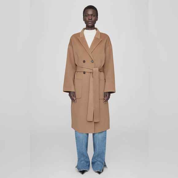 Anine Bing Dylan Coat Camel Cashmere Blend XS - Picture 3 of 17